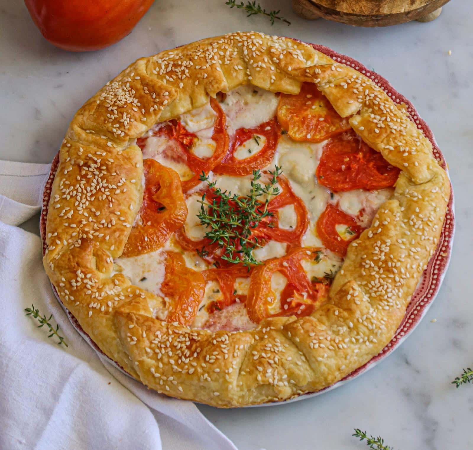 Torta salata con pomodori e formaggio Vallé Italia