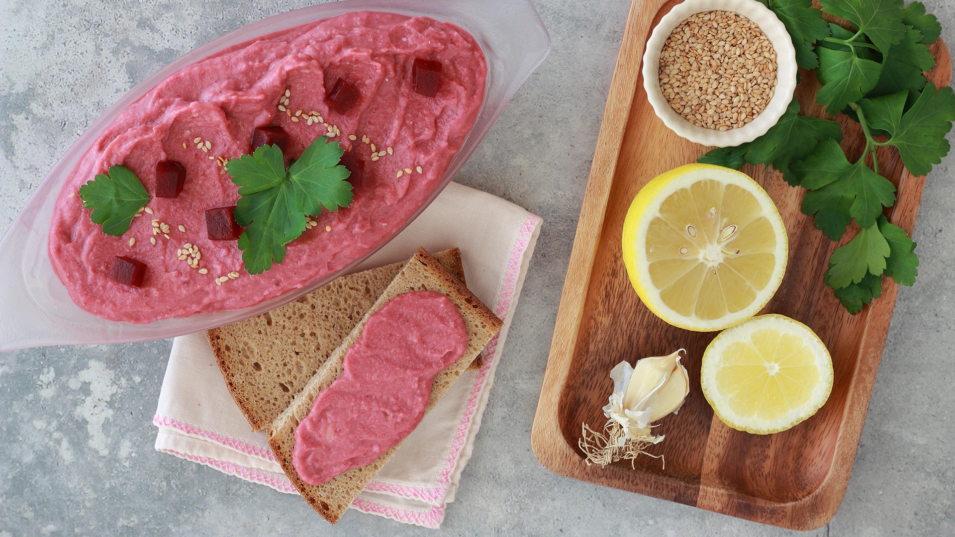 Hummus light di barbabietola - Vallé Italia Hummus light di barbabietola - Vallé Italia